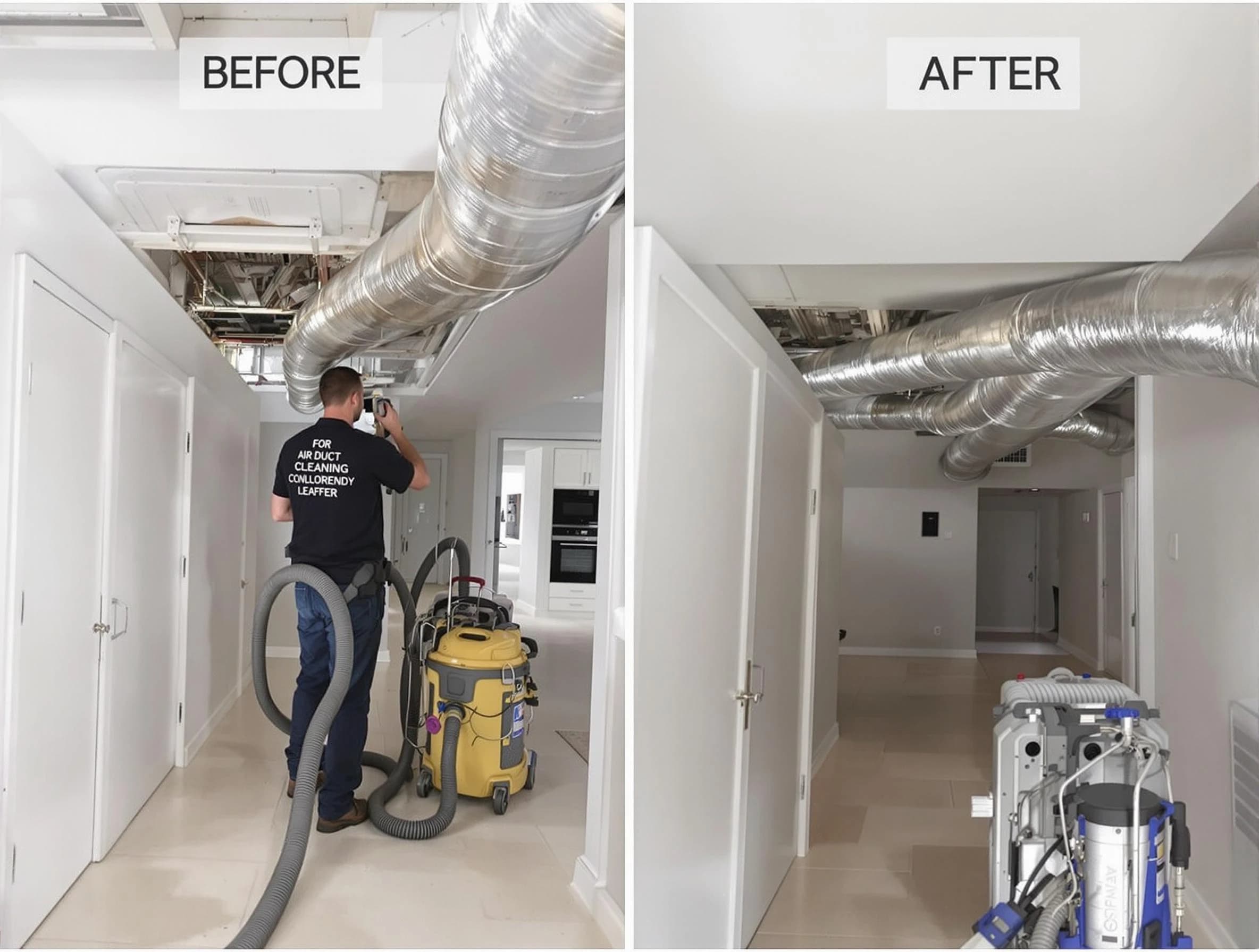 Fall River Air Duct Cleaning professional performing thorough air duct cleaning in Fall River