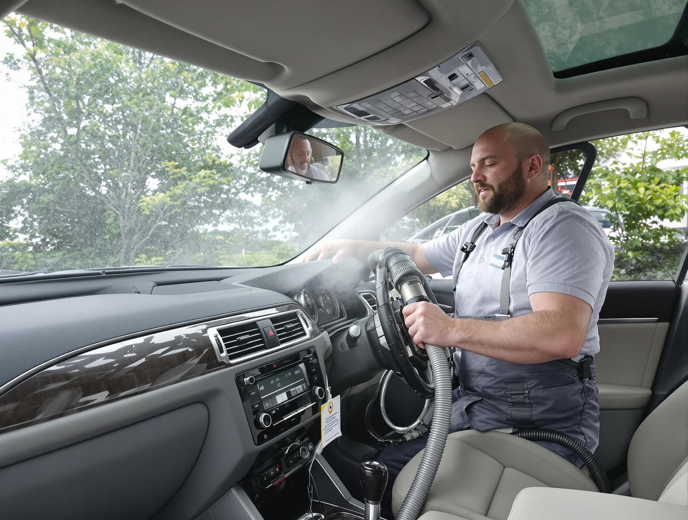 Fall River Air Duct Cleaning specialist performing professional car duct cleaning in Fall River