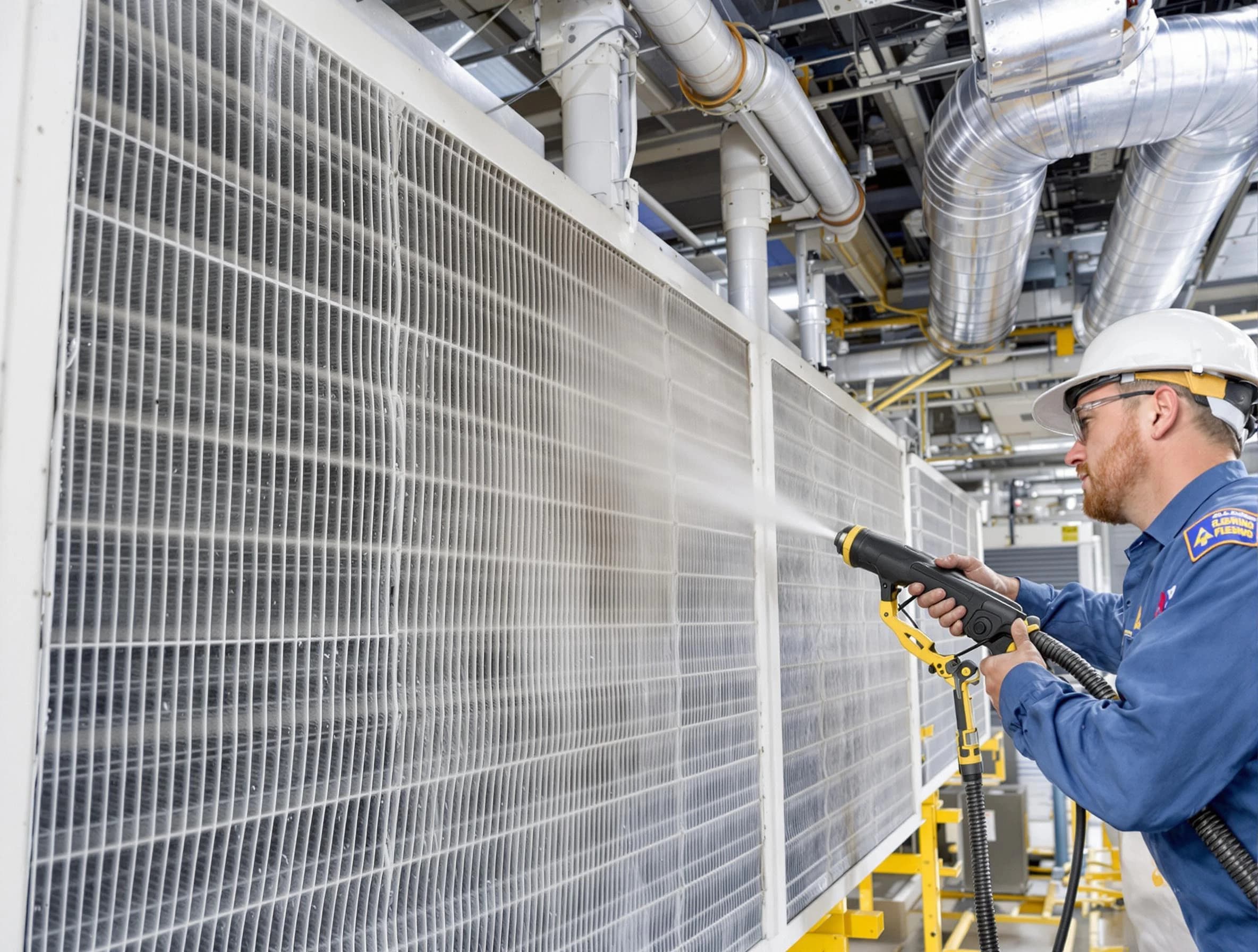 Professional commercial coil cleaning by Fall River Air Duct Cleaning in Fall River