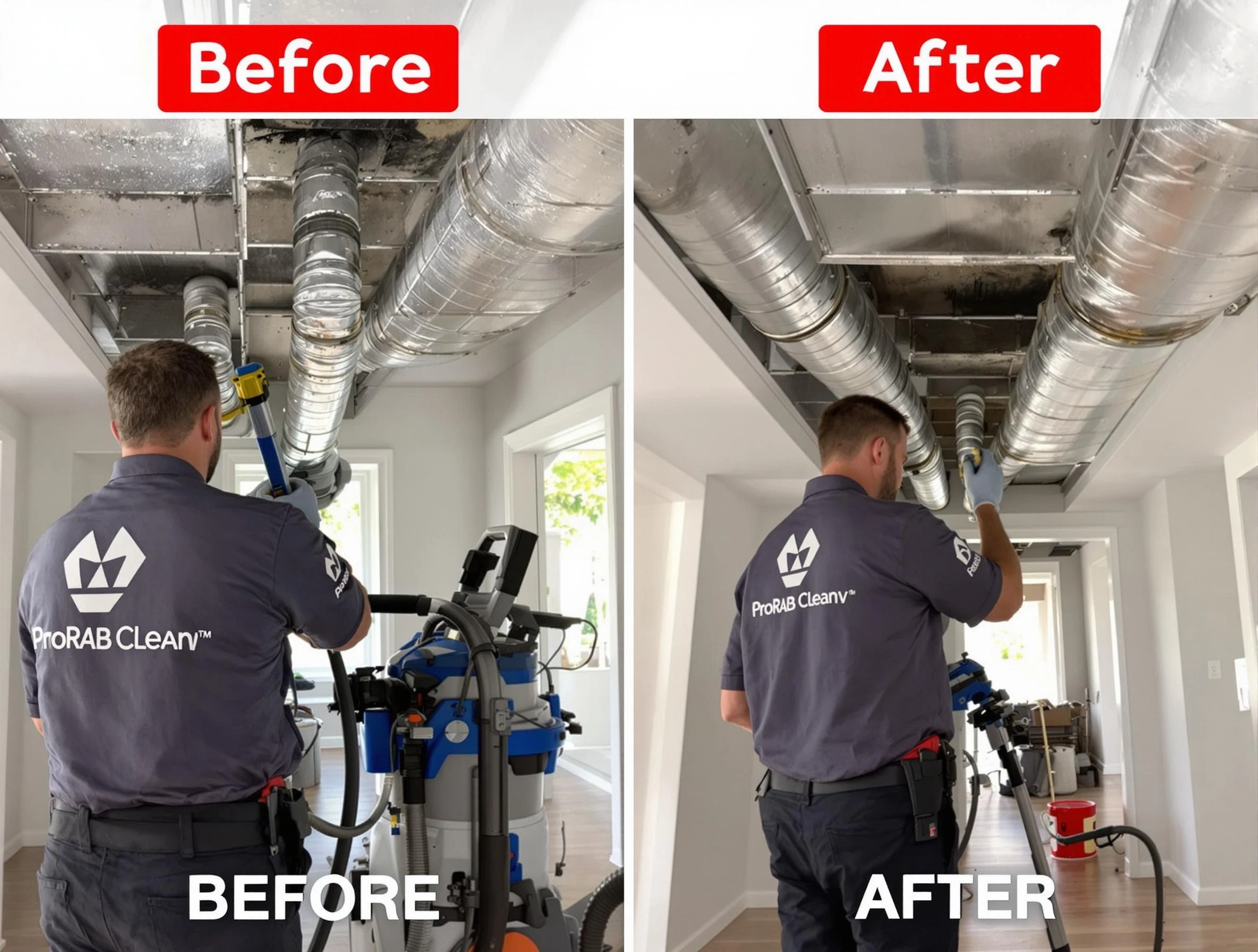 Fall River Air Duct Cleaning expert performing thorough residential duct cleaning in a Fall River home